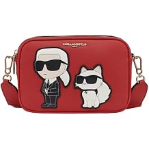KARL LAGERFELD Womens Maybelle Camera Crossbody, Admiral Red, One Size