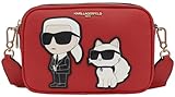 KARL LAGERFELD Women's Maybelle Camera Crossbody, Admiral Red, One Size