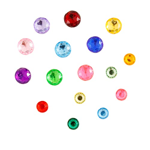 Flatback Rhinestones For Crafts - Bulk 1 Pound Bag Of Assorted Multi Colored Craft Jewels - Round Acrylic Gems For Fabric And Craft Embellishments #TOP3