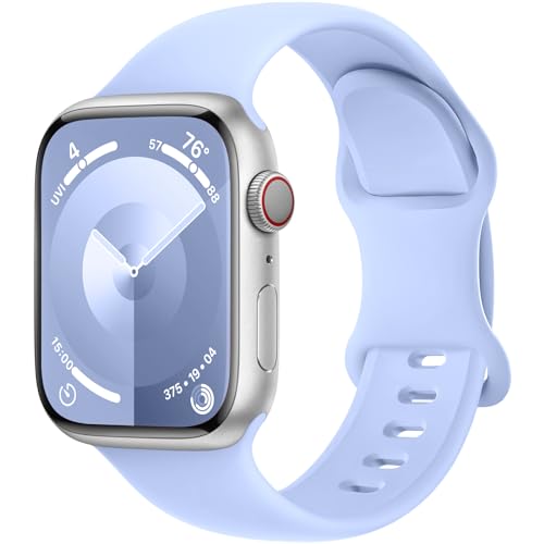 DaQin Sport Band Silicone Apple Watch Band (38–49mm, All Series, Lilac Blue)