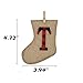 Merry Christmas Banner - Burlap Sock Shaped Christmas Decoration, Unique Hand-Sewn Christmas Decor, Great Firepalce Decoration for Christmas