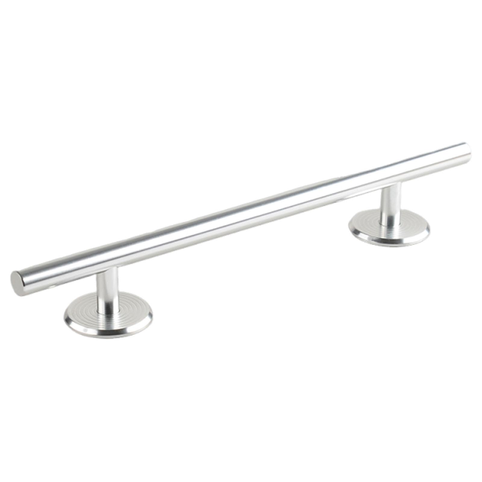 TISHITA Fingerboard 1 Pezzo Fingerboard Round Rail Ostacolo Ramp Rail Acciaio Inox Base Ponderata Superficie Rotonda Adatta a Fingerboarding Parchi Skate Min, Argento