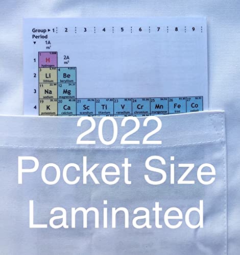 ChemChart Laminated Periodic Table Chart with Chemistry Equations, SAT, AP, and MCAT Prep