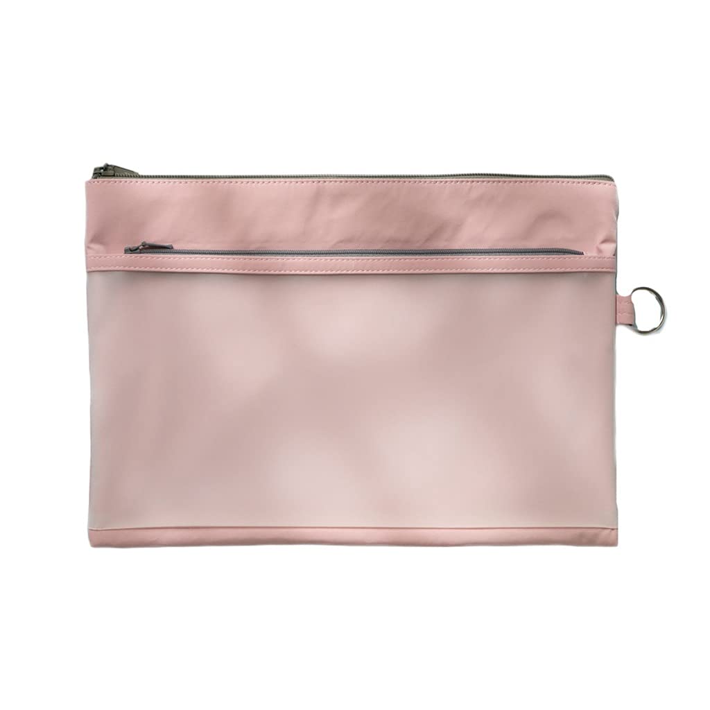 Custodia a Maglia Trasparente con Cerniera for Bambini Zipper Clear Pouch Business Recepts Magazine Cosmetici Giocattoli da Viaggio Accessori (Color : Pink, Dimensione : A4)