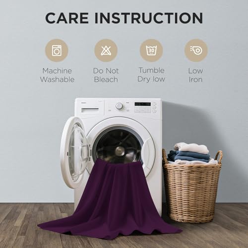 Image of Joydeco Blackout Curtains for Bedroom 46 x 54 Inch, Eyelet Thermal Insulated Energy-saving Drapes for Room Darkening Light Filtering, Short Window Treatments 54 Inch Drop, 2 Panels - Dark Purple