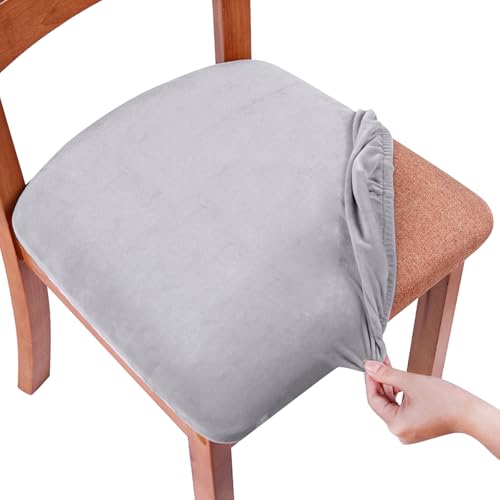 Smiry Velvet Seat Covers for Dining Room Chair Set of 8