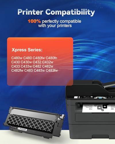CLT-P404C K404S toner kompatybilny z Samsung C480W Toner CLT-404S CLT-K404S CLT-C404S CLT-Y404S CLT-M404S 404S do Xpress SL C480FW C480W C430W C430 C480 C480 C480 FN C48 FN X (czarny, 1 opakowanie)