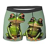 xhgkog Funny Green Frogs 1 Print Men'S Ultra Breathable Underwear Boxer Briefs Soft Comfort Boxers Underwear For Men