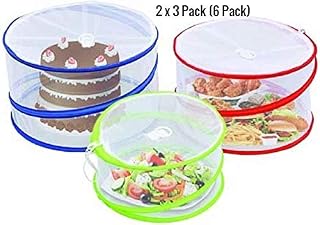 Outdoorwares 6 Pop Up Food Cover Protectors Set | Fine Mesh Screen, Bottomless