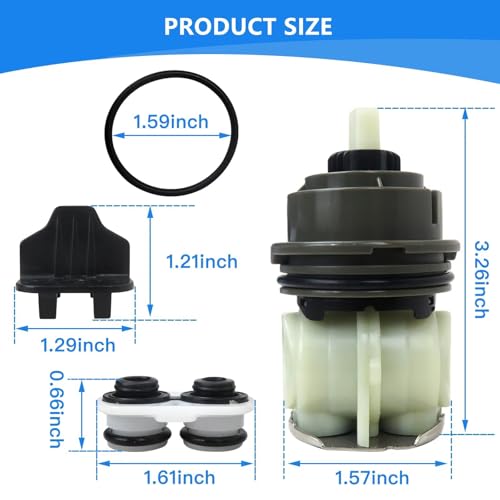 YYU Upgraded Version RP46463 Cartridge Replacement Fits for Delta Monitor 17 Series (2006-Present) Shower Faucet, RP46463 for Delta Cartridge Assembly with RP46073 Seat and Spring Adapter - Thumbnail 2