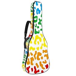 Housse imperméable pour guitare acoustique avec double bandoulière et poche Motif chien mignon Blanc, Multicolore 03… - Les Beatles, Paul McCartney, John Lennon, RIngo Starr, George Harrison