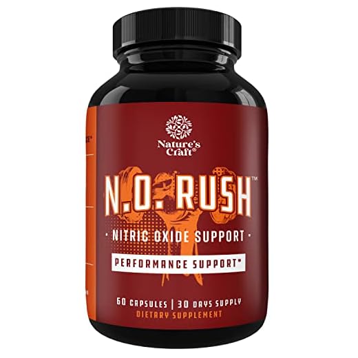 Nitric Oxide Support Pills - Natural Workout Supplement & Exercise Enhancer - Boost Energy Strength Recovery Muscle Builder - Pure L-Arginine & L-Citrulline Amino Acid Capsules - by Natures Craft