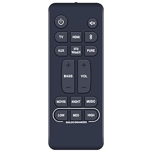 MOVHEIYL RC-1236 Ersatz Fernbedienung für Denon Sound Bar DHT-S316 DHTS316 DHT-S216H DHT-S216 DHTS216 DHTS216H RC1236