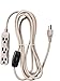 Epicord 12ft SPT-3 16/3 Indoor/Outdoor Extension Cord, 3 Prong Grounded, 3 outlets, Beige