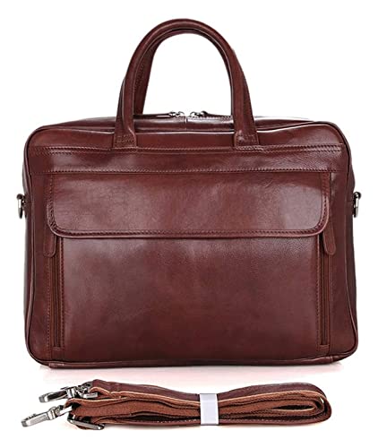 Classic Messenger Bag Vintage Leather Handbag 15inch Laptop Briefcase Crossbody Shoulder Bag
