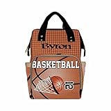 Newcos Personalized a Basketball in The Net Diaper Bag Customized Nursing Baby Daypack for New Mom...