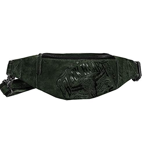 Jack's Inn 54 Salty Dog Gürteltasche ohne Frontfach grün aus echtem Leder