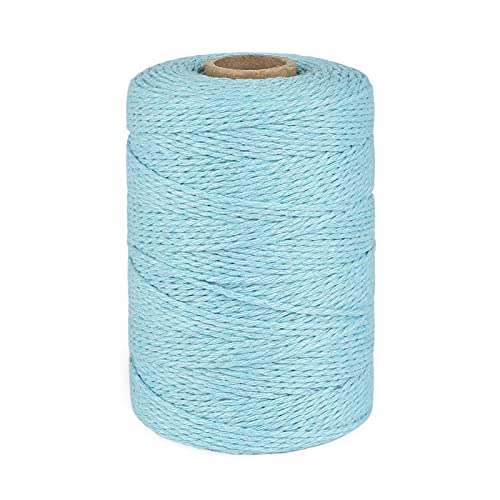jijAcraft Blue Twine String, 656 Feet Bakers Twine String, 2mm String for DIY Crafts, Present Decoration, Gift Wrapping, Craft Wrapping, Holiday Season Decoration