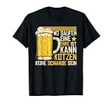 Où Saufen Honneur est Kotzen aucune honte JGA Sauf dictons Crew T-Shirt