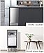 Joy Pebble Commercial Cube Ice Maker，Built-in Ice Maker Machine,80lbs/Day,40 Ice Cubes/Cycle,Reversible Door,Drain Pump,24H Timer & Self-Cleaning,Under Counter Ice Cube Machine for Home Office Z5836F