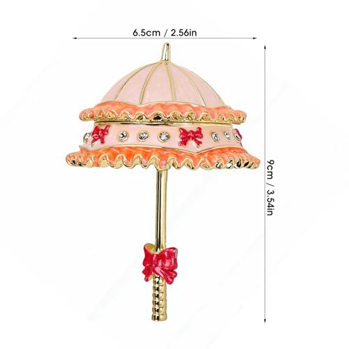 Boîte à bijoux parapluie émail Focket avec strass faits main - 8