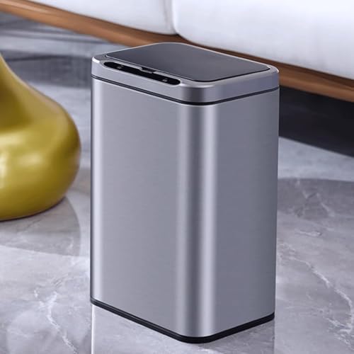 Cubo de basura inteligente de acero inoxidable con sensor automático para hogar 5