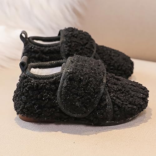 Toddler Boys Girls House Slippers with Microfleece 𝗟ining Cozy Household Shoes Non-slip for Kids2