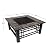 Fire Pit Set, Wood Burning Pit - Includes Spark Screen and Log Poker - Great for Outdoor and Patio, 32” Square Tile Firepit by Pure Garden