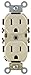 Leviton 5014-ISP 15 Amp, 125 Volt, Receptacle Duplex, 2-Pole, 3-Wire, Commercial Grade, Ivory