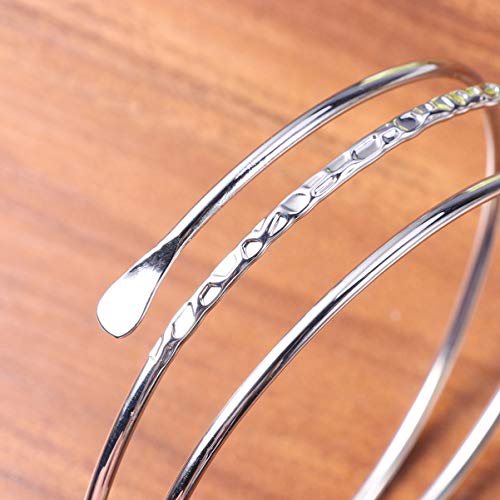 KESYOO Minimalista Simples Bobina Banda BraÃ§o Superior Manguito Braceletes para Mulheres Meninas Pu