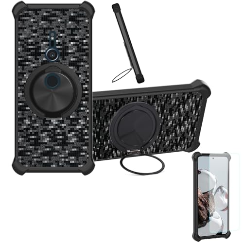 �Ή� Sony Xperia Xz3 �P�[�X Phone Case [1�� 9H+�d�x���� �K���X�t�B����][360°��]���X�^���h�A�}�O�l�b�g��]CX-11-HEI