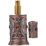 Generisch Nachfüllbare Parfümflasche Retro 40 ml Luftdichter Duftzerstäuber aus Kunststoff Kleine Aromatherapieflasche für Reisen und Ätherische Öle