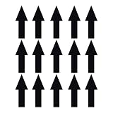 LiteMark Arrow Stickers 651 Durable Gloss Black Decal - Ideal for Floors, Signs, Walls, Smooth Surfa