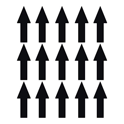 Litemark Arrow Stickers 651 Durable Gloss Black Decal - Ideal For Floors, Signs, Walls, Smooth Surfaces In Office, School, Warehouse, Industrial Setting (Pack Of 15 Arrows) #TOP17
