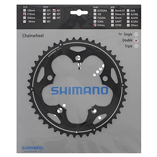 Plateau Shimano XC50 Cyclo-Cross 46T pour affronter les sentiers de forêt en hiver