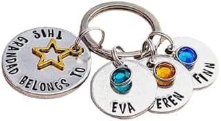 This Grandad Belongs To, Fathers Day Gift, Personalised Gift For Grandpa, Grampy Birthday Gift, Fathers Day Keyring, Gift From Grandchildren