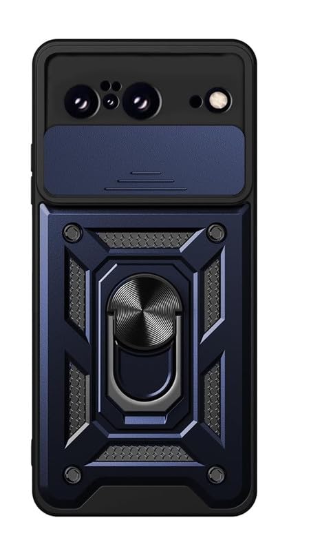 Helix Hard Case Robotic Sliding Camera Window Shockproof Ring Case, Heavy Duty Bumper Case with Kickstand for Google Pixel 8 5G - Blue (Sliding Camera Window) (B0CM249XF8) Amazon Price History, Amazon Price Tracker