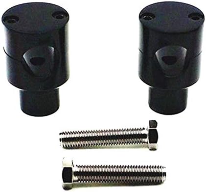 Pair Universal 7/8" 22mm & 1" 25mm Motorcycle Billet Handlebar Risers For Harley For Honda For Yamaha For Kawasaki For Suzuki Custom Springer Bobber Chopper (7/8" 22mm, Black)