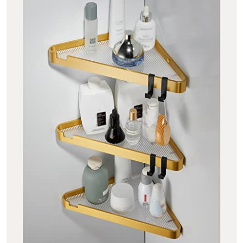 Étagère salle de bain compacte d'angle panier cosmétique mural caddy de douche