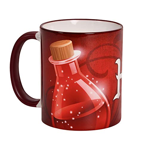 Elbenwald Tasse Health Potion Rundumddruck für Gaming Fans Keramik 320 ml rot