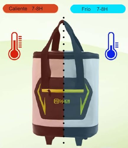 Nevera portátil con ruedas y asa para picnics y camping