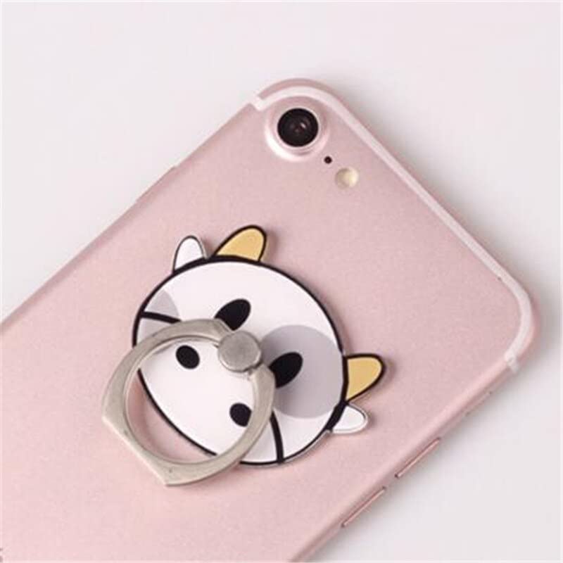KolorFish Universal Mobile Phone Finger Ring Grip Holder Stand, 360 Degree Rotation for All Mobile Phone and Tablet (White Cow)-image-43