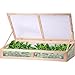 Produktbild dobar® 58402FSC Frühbeet-Aufsatz | Anzucht Aufsatz für Hochbeete oder Gartenboden | Anzuchtkasten Massivholz | Frühbeet-Kasten für Gemüse/Salate/Beeren | Gewächshaus | 128 x 67 x 31,5 cm | Natur
