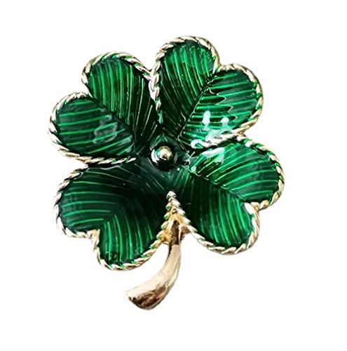 GFM® Broche trèfle à quatre feuilles en émail (BRCH-ENM-CLVR-046), Small, Métal