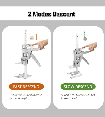2 Pack Labor Saving Arm Tool Jack, Multi-Function Adjustment Lifting Jack Tool, Full Metal Portable Furniture Lifting Device, Suitable for Installing Cabinets, Door, Furniture, Flooring, Windows - Image 5