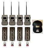 Cuddeback Cuddelink 4 Long Range IR Cameras L Series 4 Battery Power Banks 4 16GB SD Cards 1 Hat New