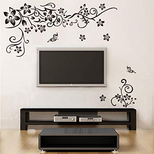 Stickers muraux fleur pour masquer un mur vide sans peindre