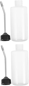 Sewing Machine Oil Pot with Long Angled Spout 120ml 2pcs Portable Plastic and Iron Oil Dispenser Bottles Convenient Storage and Precision Lubrication for Home and Tailor Shops