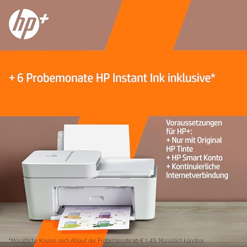 HP DeskJet 4120e Multifunktionsdrucker, 6 Monate gratis drucken mit HP Instant Ink inklusive, HP+, Drucker, Kopierer, Scanner, Mobiler Faxversand, WLAN, Automatische Dokumentenzuführung – Bild 5