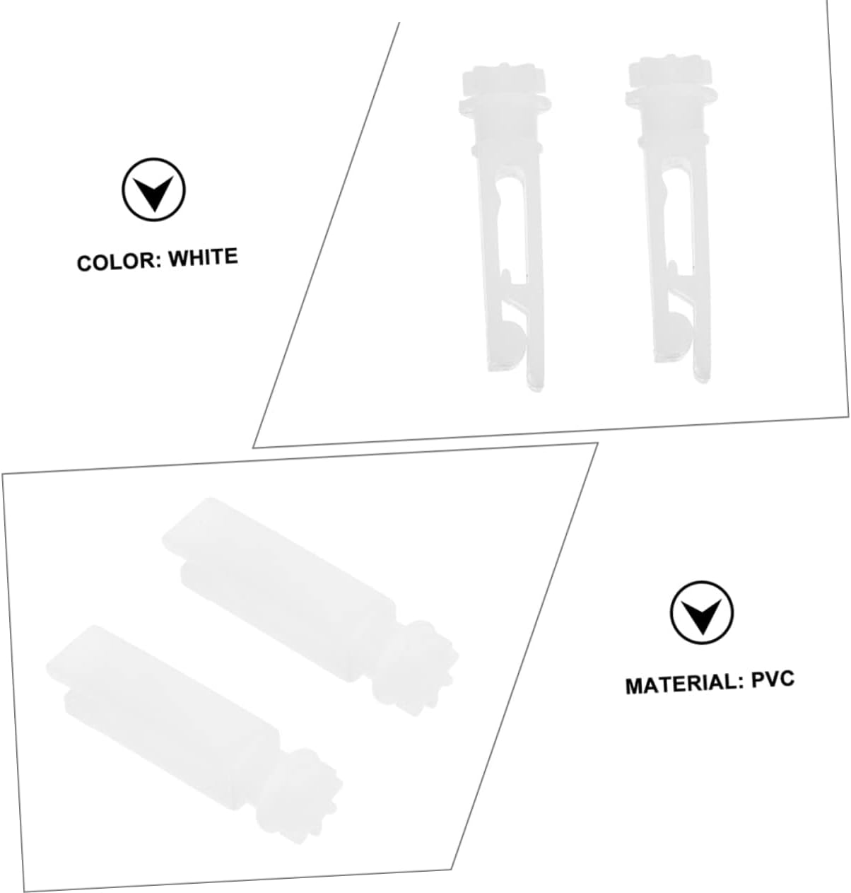 PRETYZOOM 20pcs Vertical Blind Stem Replacement Parts PVC Stems for Blind Repair Quick Installation Invisible Effect Design